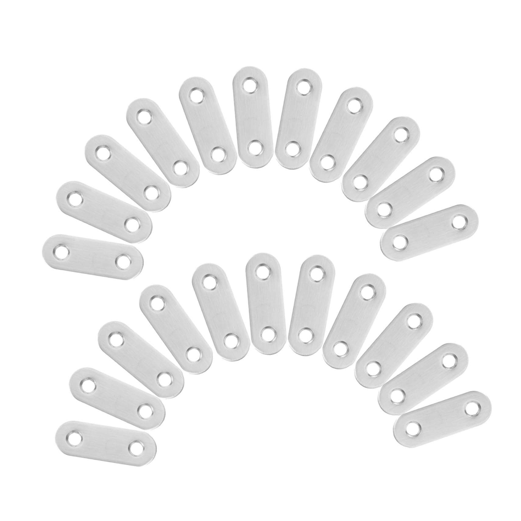 CIYODO 50pcs Stainless Steel Connecting Piece Flat Plate Metal Bracket Mending Plate Stainless Steel Plate Metal Mounting Plate Metal Plate Flat Bracket Braces for Wood Silver