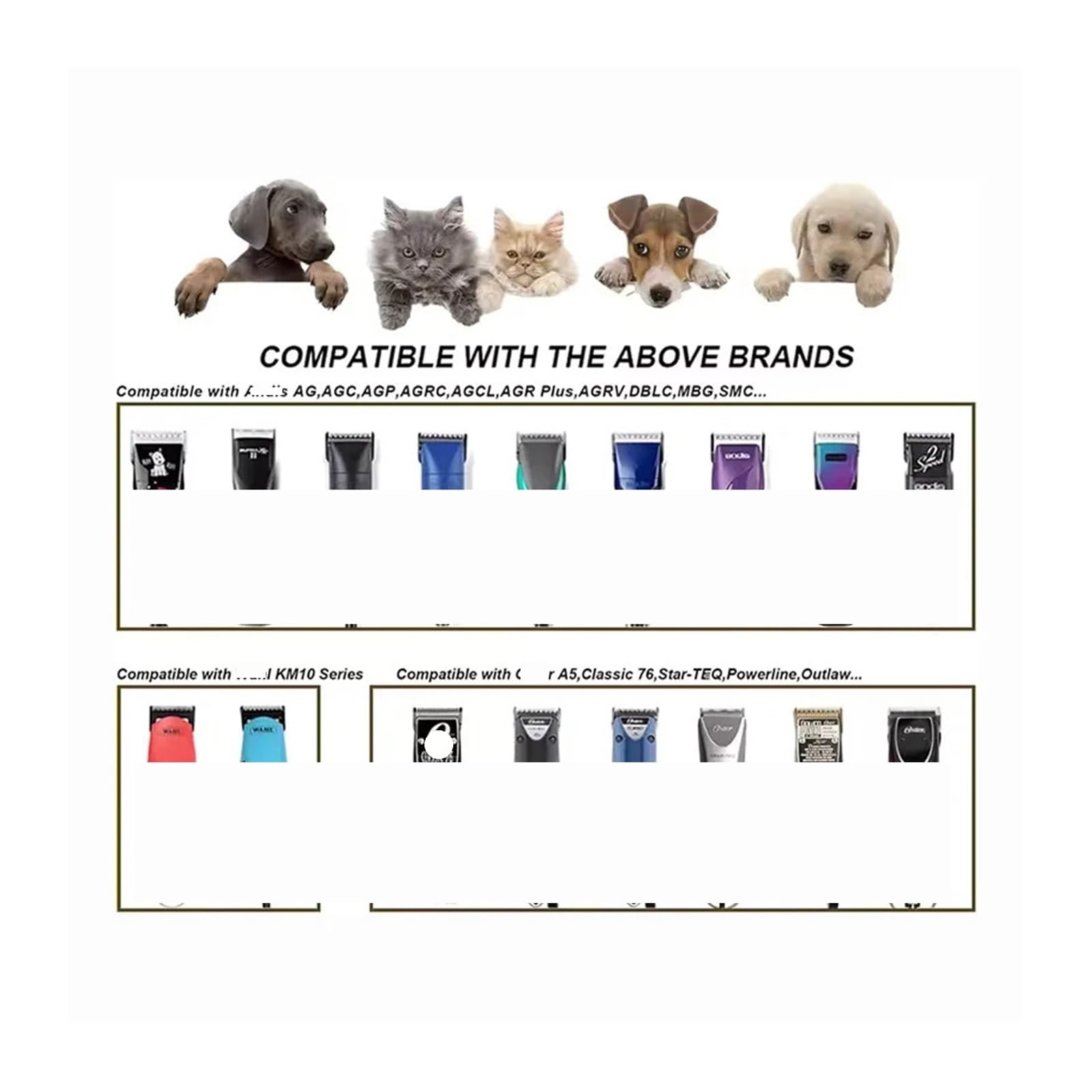 Cuchilla De Cerámica Desmontable for Peluquería Canina HT De 3/4 ", Compatible Con Oster,A5, Compatible Con Wahl, Reemplazo De Cuchilla Cortadora De Animales De La Serie KM