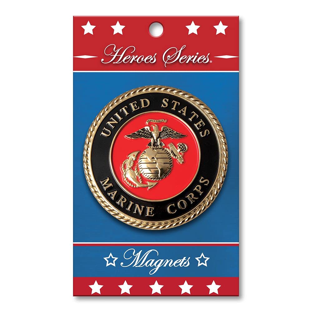 Grand aimant médaillon Corps marin de 7,6 cm de diamètre premium