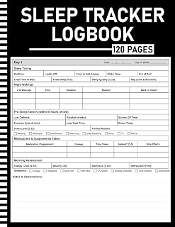 Sleep Tracker Log Book: 100 Daily Sleep Logs with Weekly Summaries, Monthly Calendars, Sleep Hygiene Tips, and Doctor Visit Prep Pages | 8.5 x 11 Inches | 120 Pages
