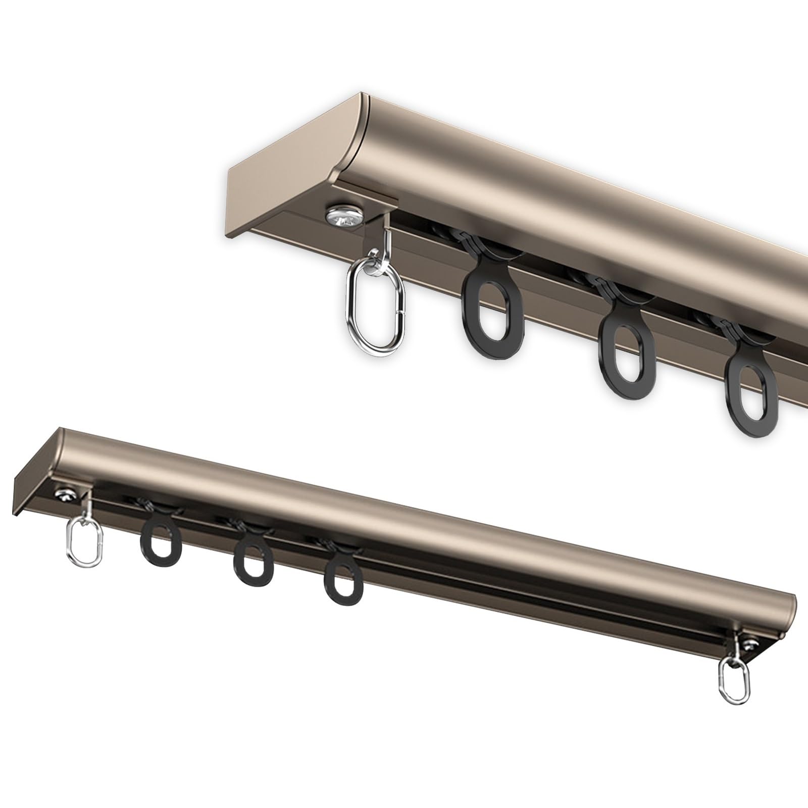Ultr-thin Ceiling Curtain Track For Curtains, Drapes, Sliding Door Heavy Duty Curtain Tracks Rods System, Privacy Room Divider For Balcony/Bay Window/Hotel/Office