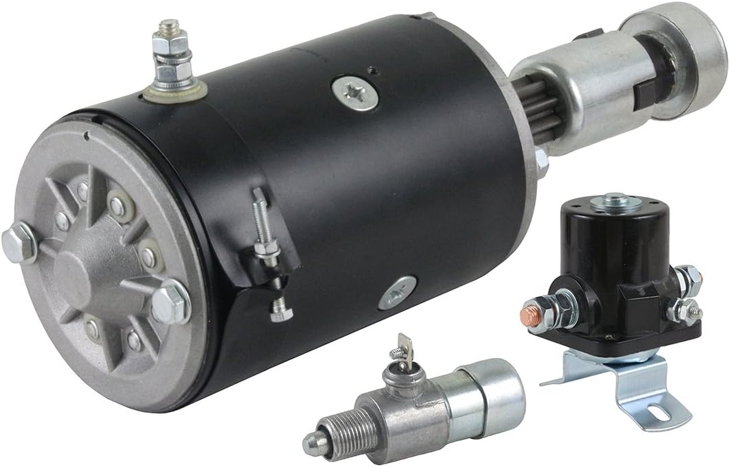 RAREELECTRICAL New 6V Starter & Drive Solenoid Ignition Switch Kit Compatible With Ford 2N 8N-11500-Wg 8N11500 12323155 Sw218 Sw355 8N-11001 8N-11001R 8N-11002 9N11001 9N11002