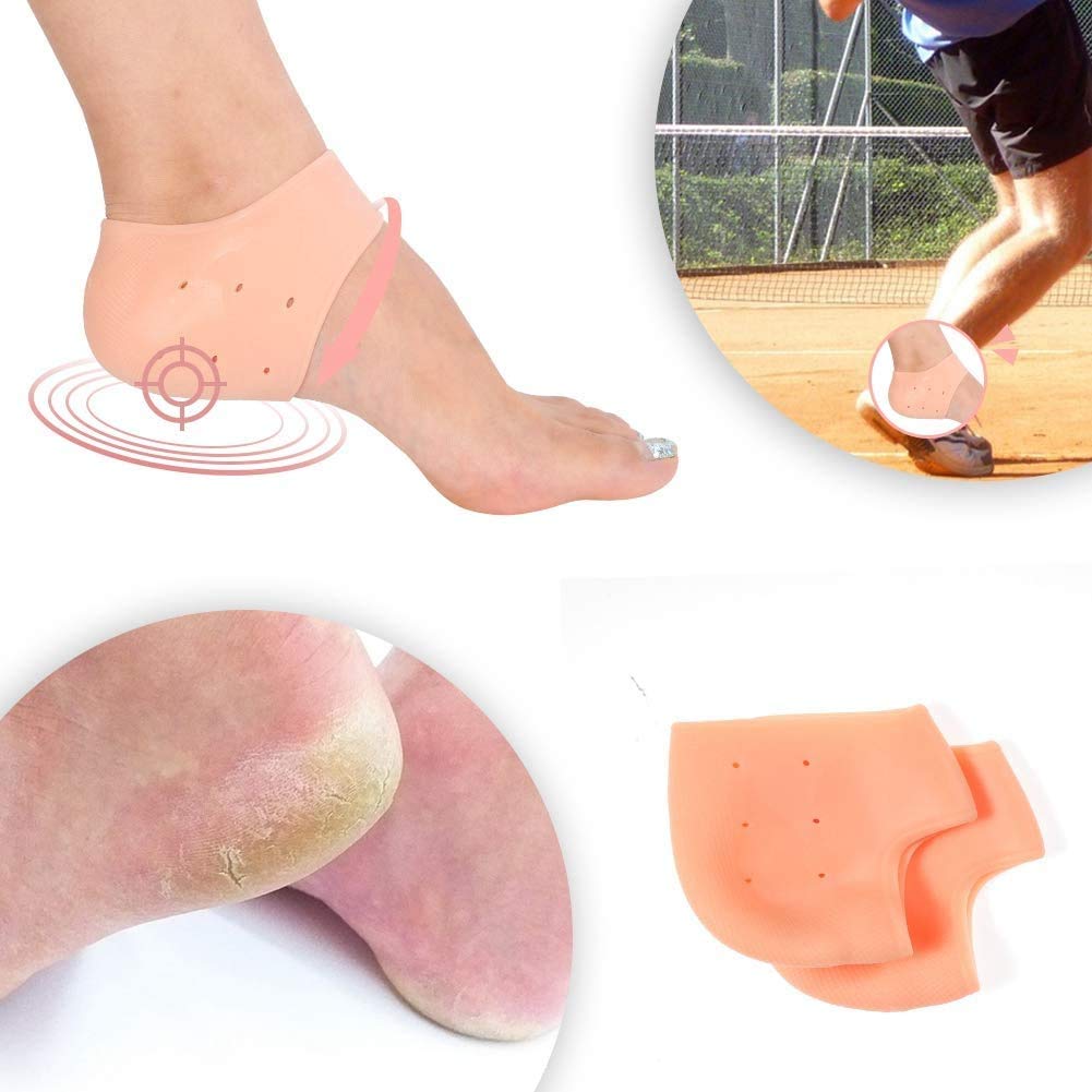 BROCCOLIN Silicone Heel Protectors, Breathable Heel Cushion Pads, Foot Skin Care Repair Pack Of 1 2