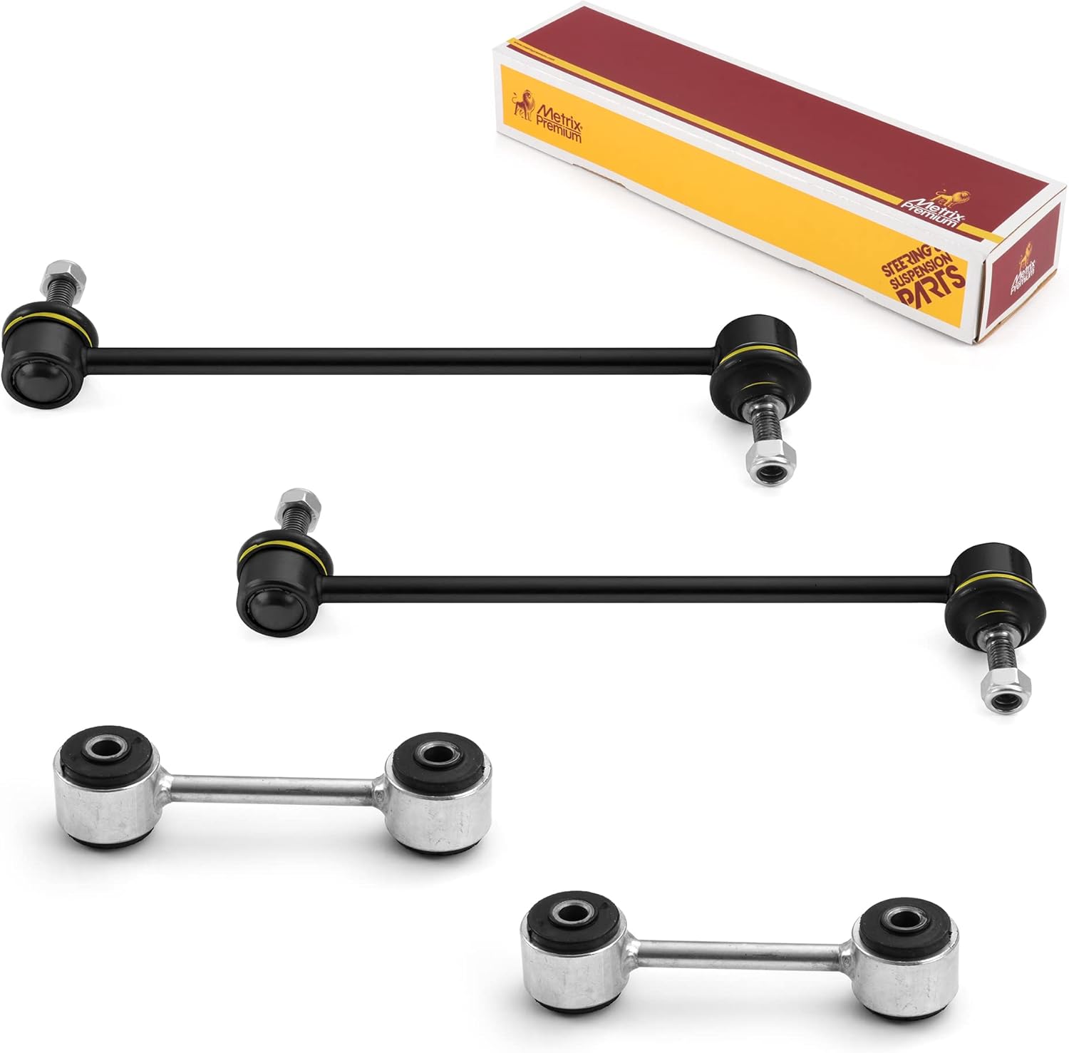 Metrix Premium Chassis Parts - 4 PC Front & Rear Sway Bar Stabilizer End Link Kit Fits 04-08 Chrysler Voyager, 96-02 Grand Voyager, 96-00 Plymouth Voyager, Grand Voyager, K7258, K7301, Made in Europe
