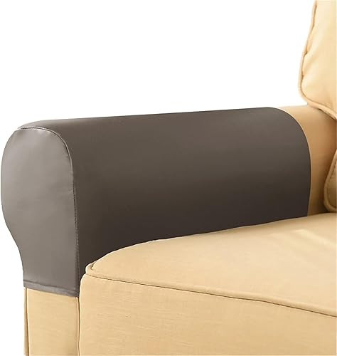 Juego de 2 fundas para reposabrazos de sofá, funda elástica para sillón, de piel sintética, antideslizante, protector de muebles para sofá, silla, disponible en Yaxa Venezuela
