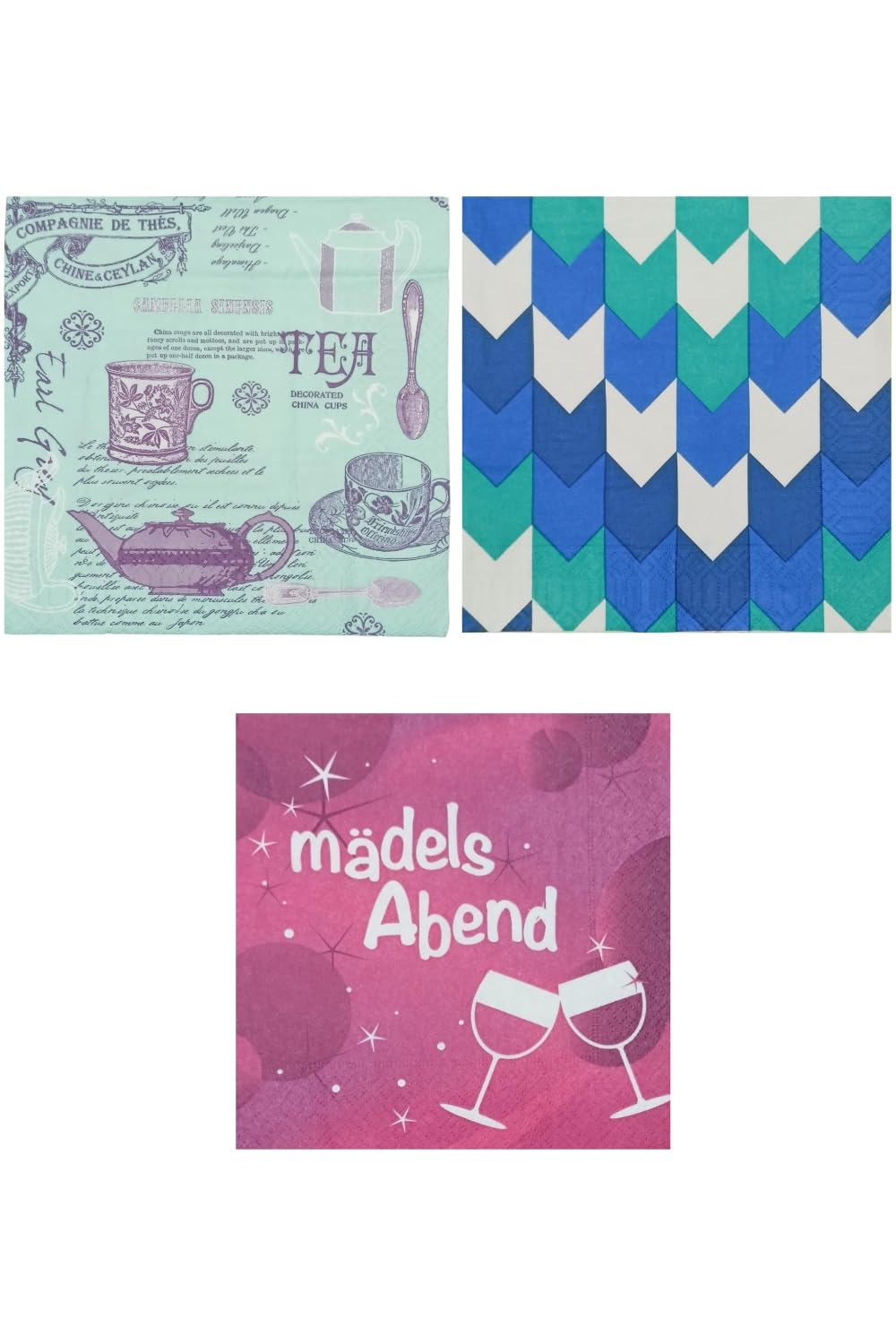 Designer Paper Napkins 3ply Assorted 33x33 CM Tissue Paper Napkins Printed Table Top Napkin Printed Napkins Designer Napkins Pack of 3 Packets 20 Pcs Total 60 Pcs (B0BWNWCKMC) Amazon Price History, Amazon Price Tracker