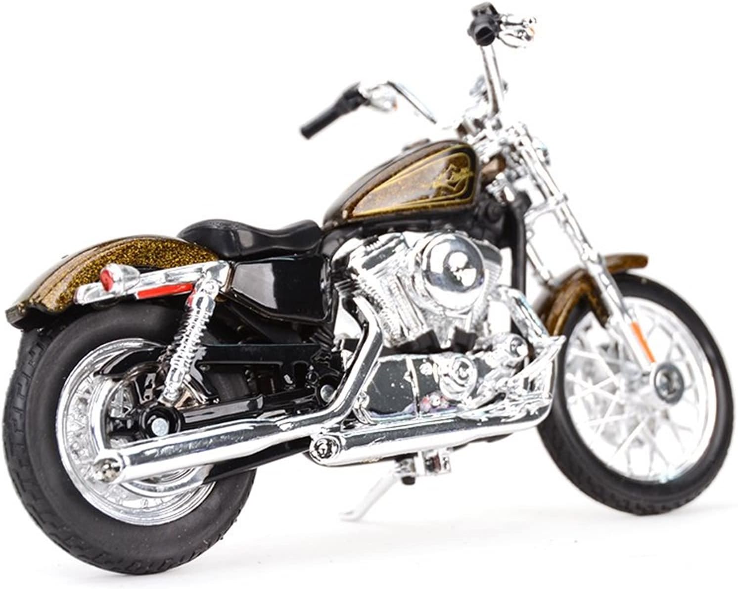 HTASFCI Motorcycle Model 1:18 2013 XL 1200V Seventy-Two Die-cast Collectible Hobby Motorcycle Model Decoration(Gold)