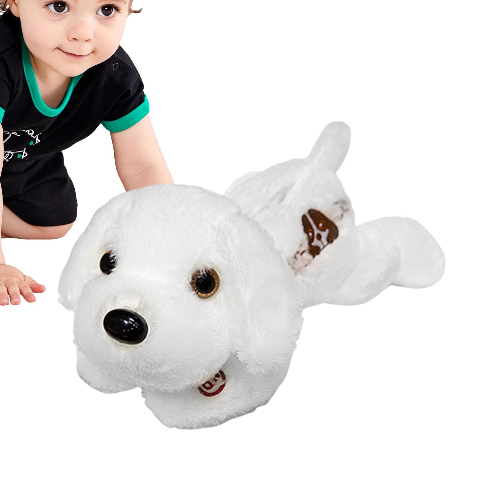 Generico Perro de peluche iluminado, perro de peluche LED - nocturnas en forma de cachorro de | 14 pulgadas iluminan el cachorro de para perros de luz nocturna suave para el compañero de