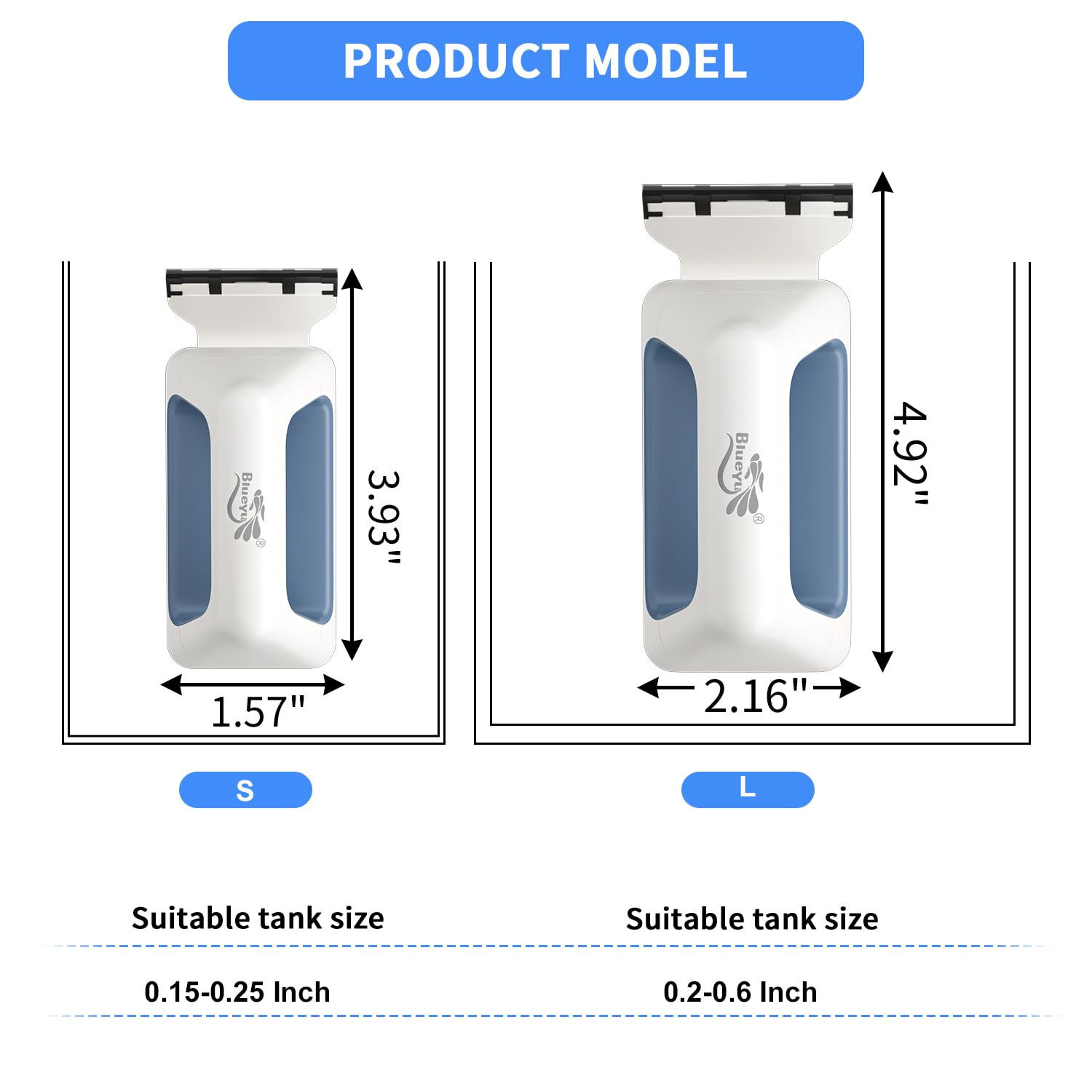 BlueYu Magnetic Aquarium Fish Tank Glass Cleaner, Floating Aquarium Magnetic Brush - Image 3