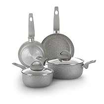 KASANOVA Batteria pentole antiaderenti Made in Italy – 6 pezzi