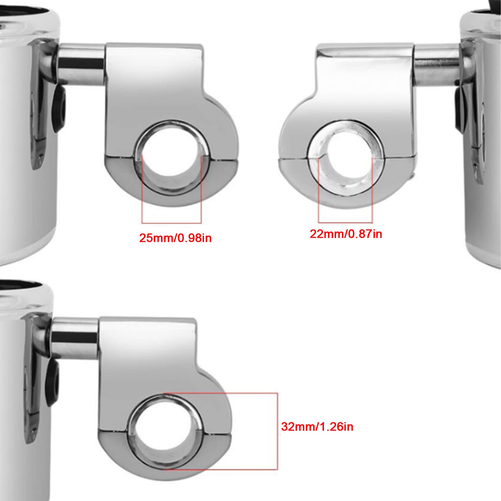 EBTOOLS, portavasos para manillar de motocicleta, soporte cromado ajustable para botella de agua y bebidas para motocicleta, portavasos Universal para manillar de 22-32mm