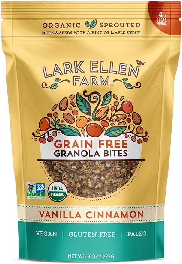 Lark Ellen Farm Granola Bites Vanilla Cinnamon, 8 Ounce