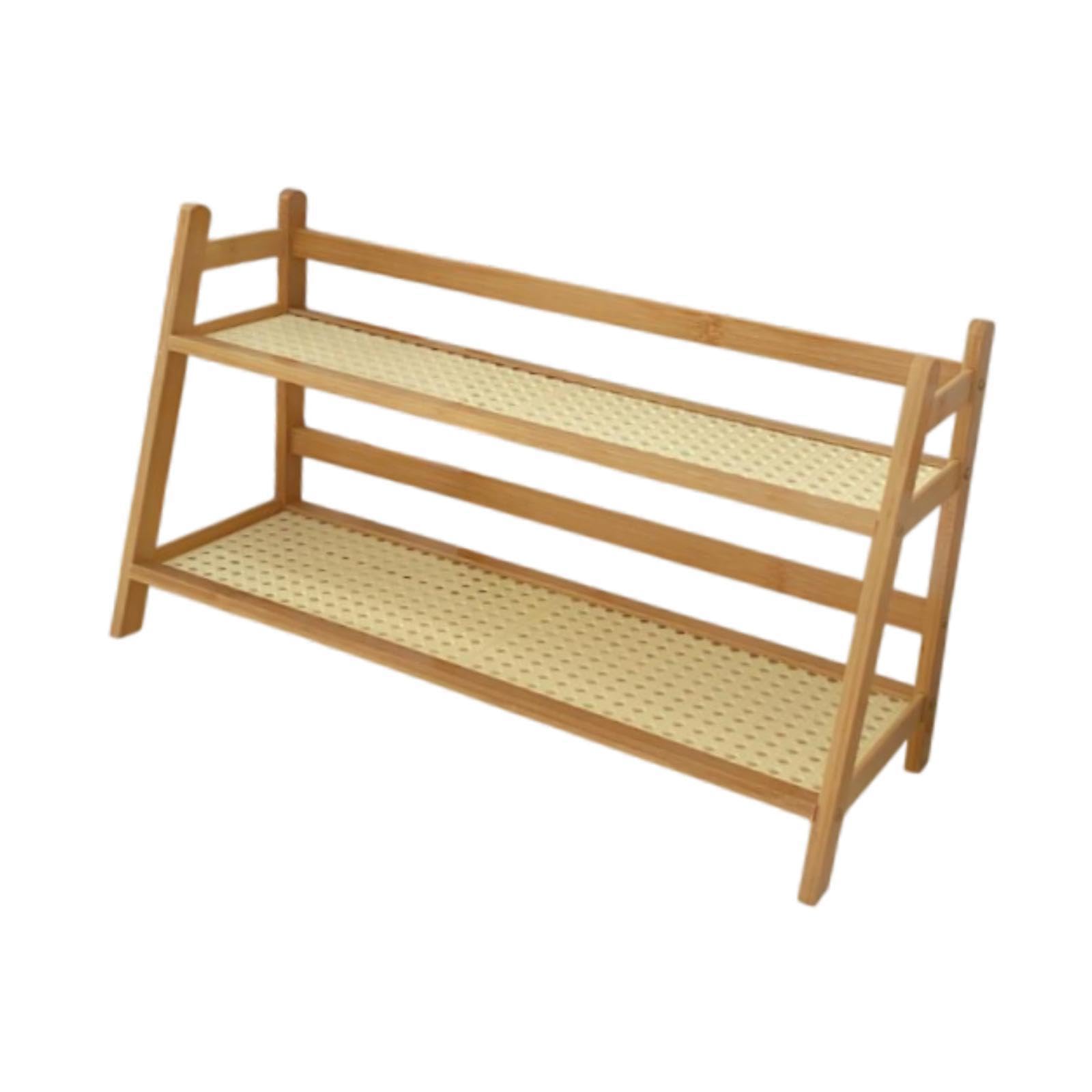 QIXCXAZ Tabletop Organizer Desk Storage Solution Keeps Essential Items Within While Maintaining Style Office Kitchen Wood Rack Tabletop Organizer Stand