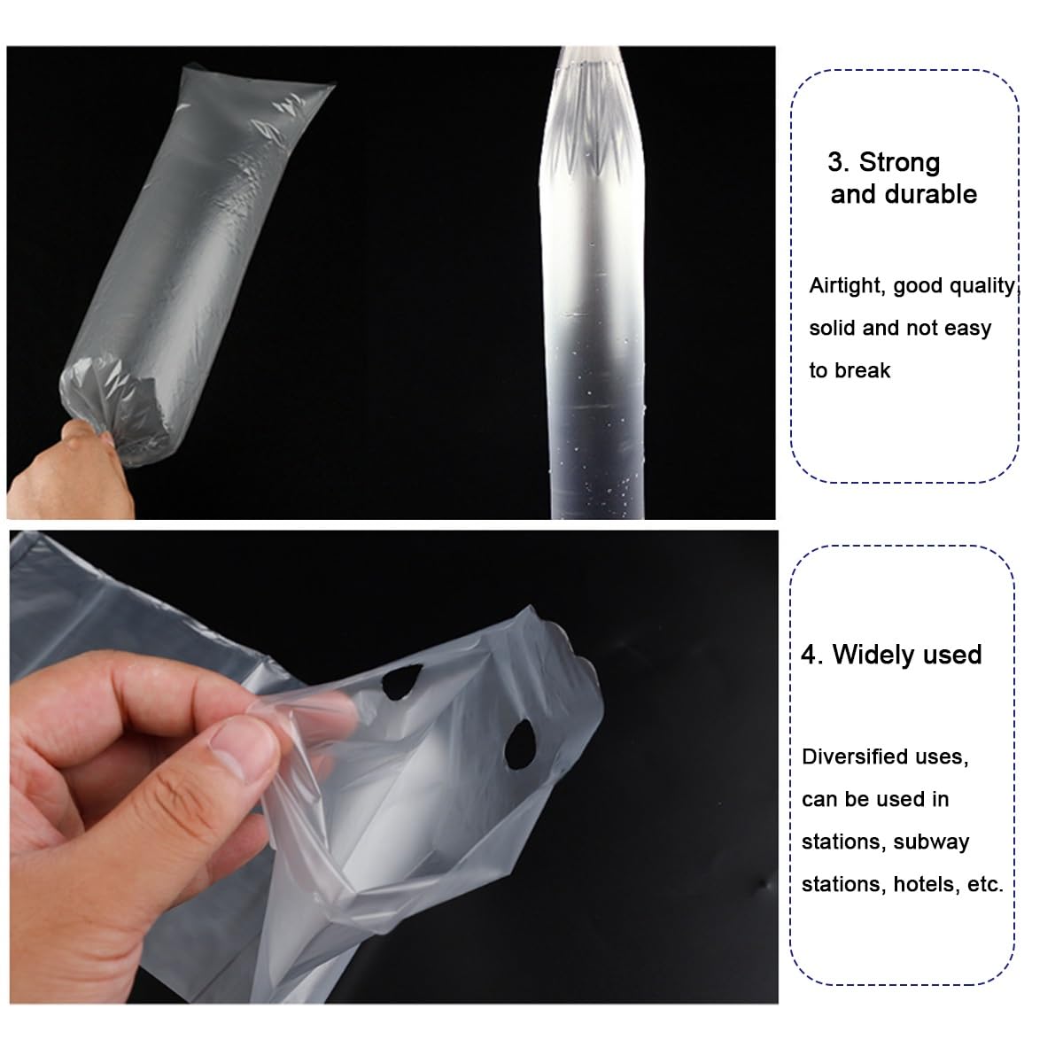 Fundas for paraguas mojados, bolsas de lluvia for paraguas de ajuste universal resistente, 500 piezas de bolsas transparentes desechables for paraguas húmedos, funda de plástico for paraguas mojados (