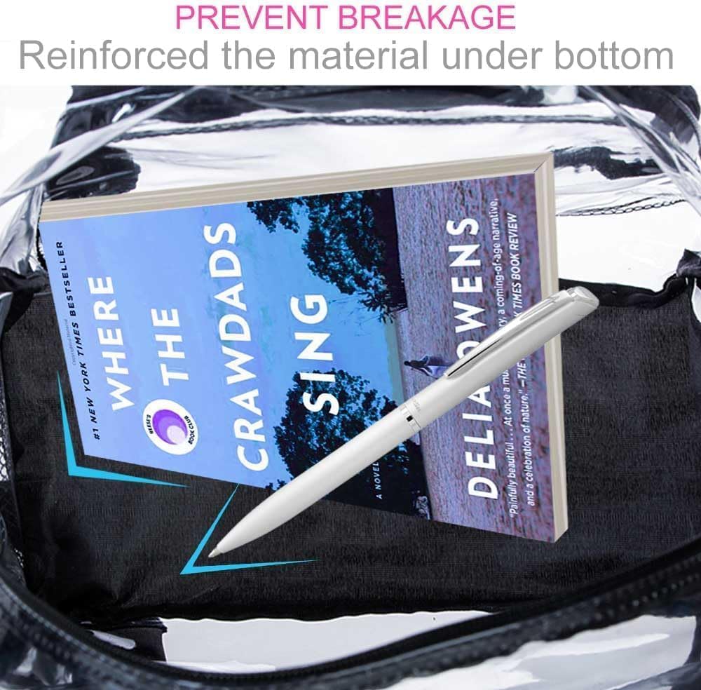 Clear Backpack, Heavy Duty Transparent Bookbag for Women and Men | Heavy Duty