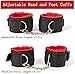 Bondaged Kits Adult Bed Restraint Sex Bonding Straps for Couples Adjustable Wrist Ankle Cuffs Sex Hand Ties for Women Restraints Spreaders Bar Legs and Arms Sexy Tools for Bedroom Sweater