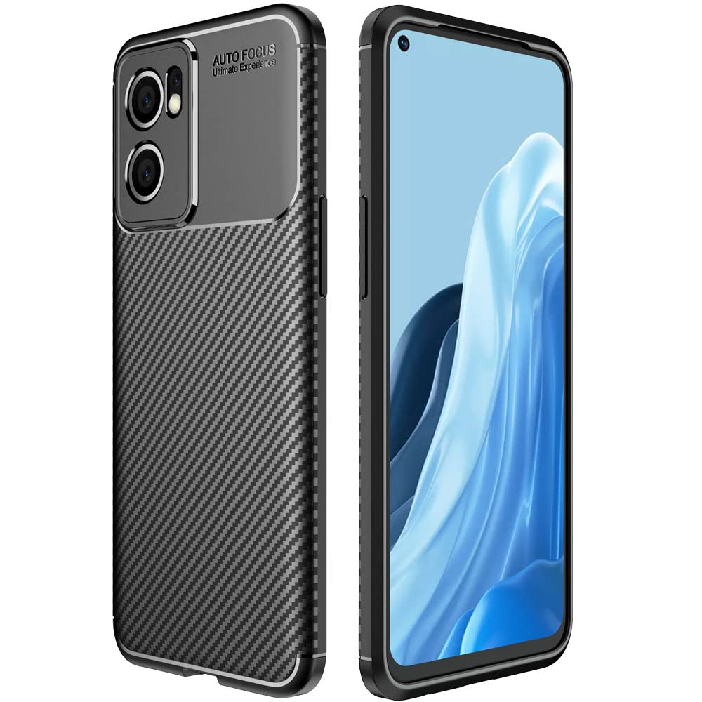 TECHGEAR CarbonFlex Hülle Für Oppo Find X3 Pro 5G – TPU, Schlagfest, Kohlefaser-Design, Ultra Dünn