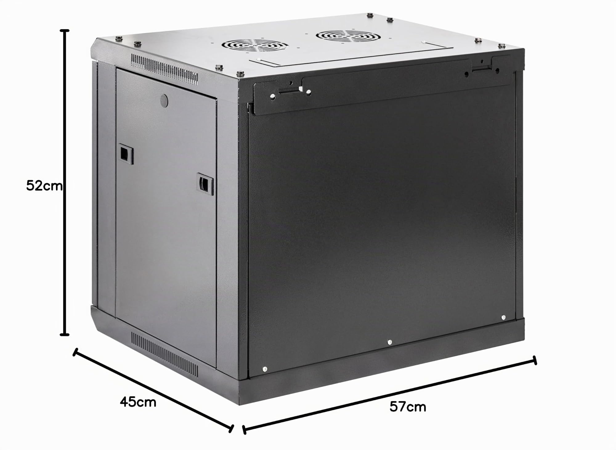 Rackmatic Coffret Mural 9U 19 Pouces 600x450x500mm Baie de Brassage en Kit DIY SOHORack