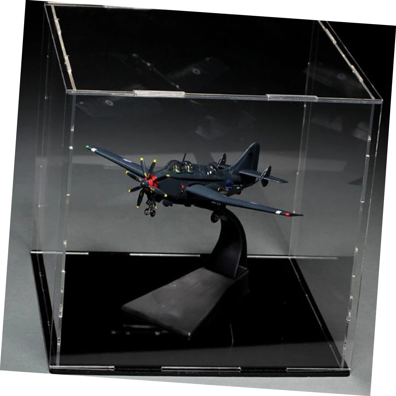 POPETPOP Acrylic Display Case for Football Basketball Figures Stackable Storage Box Removable Cover for Sports Memorabilia Protection