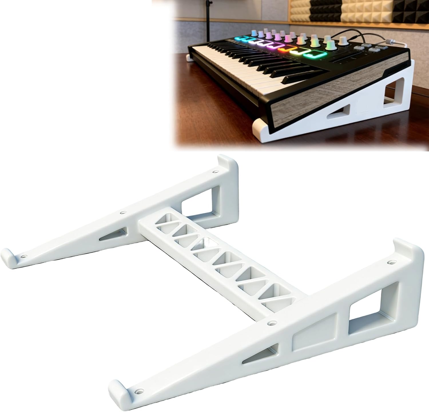 Tilt Desktop Stand Riser Compatible with Arturia MiniLab MKII 15° Tilt for Keyboard Controller – Incline Support Platform for Better Playing Angle and Improved Workflow – for Studio & Home Use