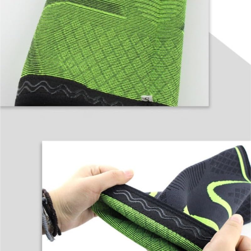 Exercise, protection Sports Knee Pads Thin Nylon Fitness Knee Pads Climbing Tennis Running Knee Protection for Fitness, cycling, running, playing football(Gray,Medium)