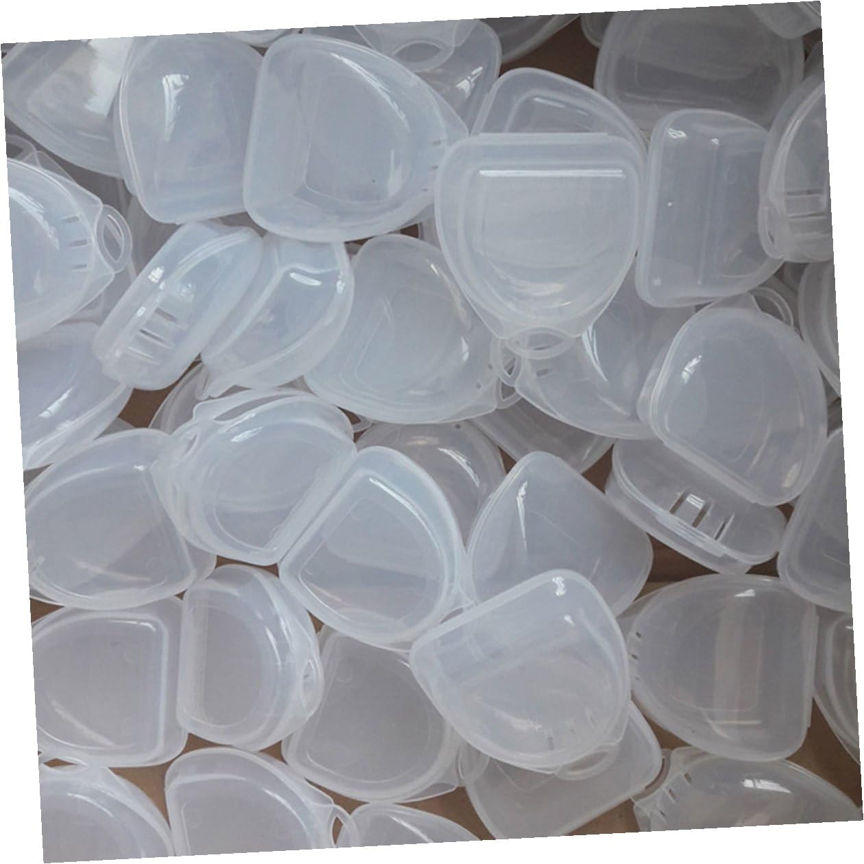 OUNONA 5pcs Orthodontic Retainer Boxes Tooth Guard Containers Denture Enclosures Lid for Dental Storage and Travel
