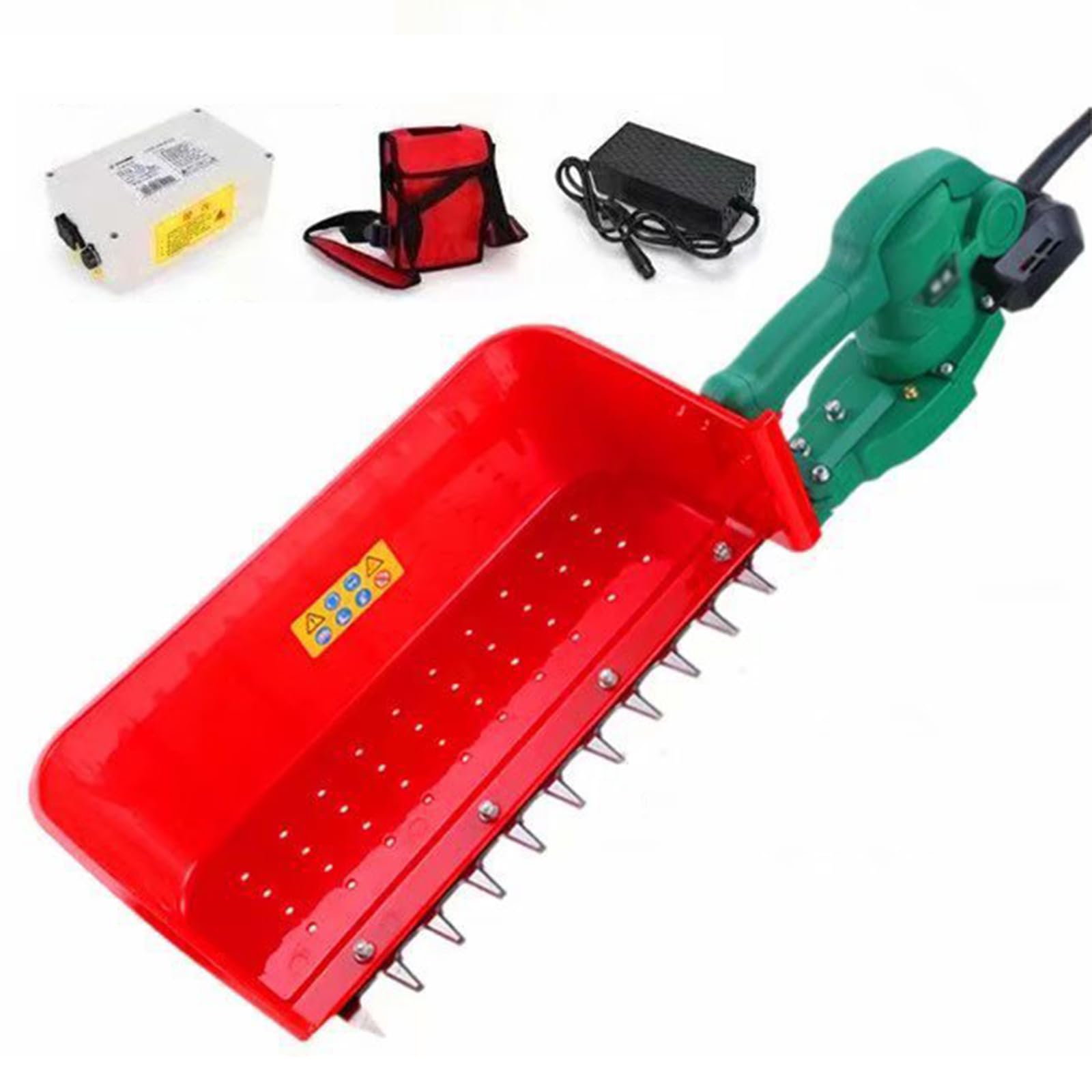 Cortasetos eléctrico de 800 W, hoja de 28 cm, 1800 rpm para podar jardín, recoger té, uso agrícola