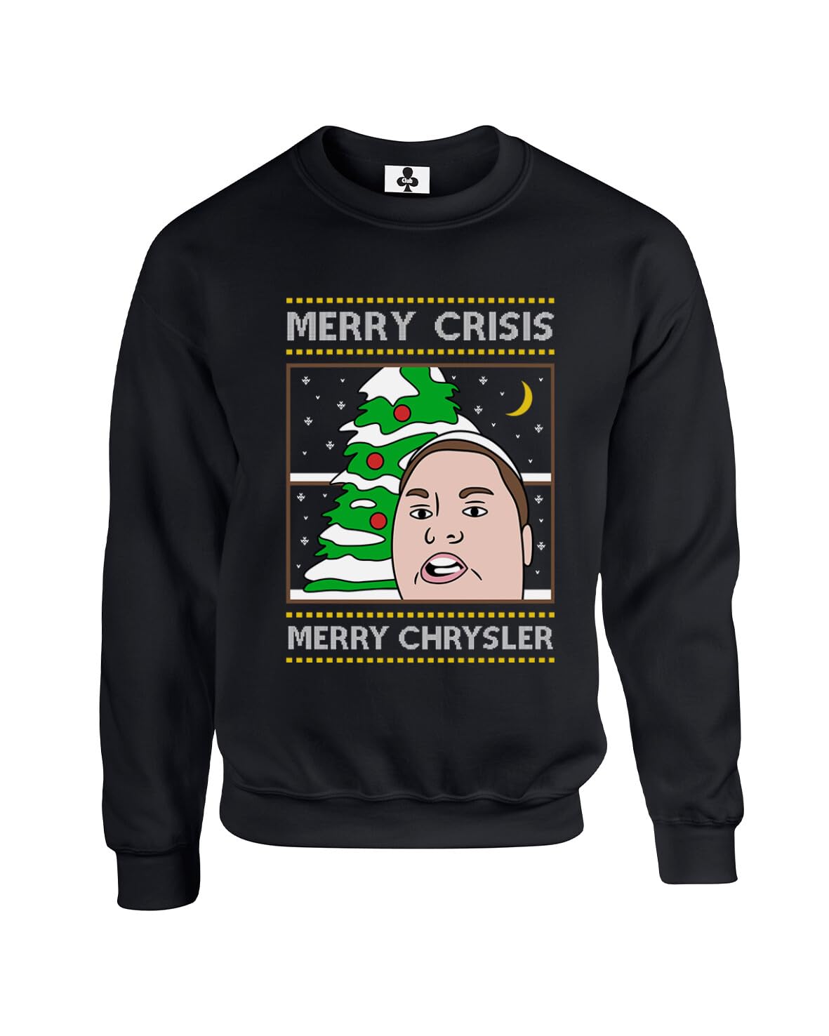 Taylor Brown Merry chrysler meme, merry crisis xmas christmas meme Unisex Funny Adults Sweatshirt Jumper Black
