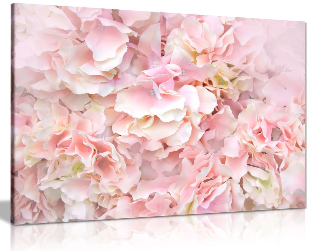 Panther Print Pink Pastel Flowers Floral Canvas Wall Art Picture Print (36X24)