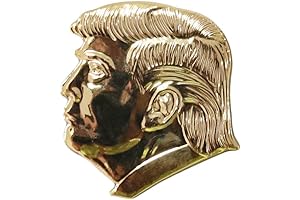 Gold-Plated President Trump Pin: Patriotic Symbol of Support