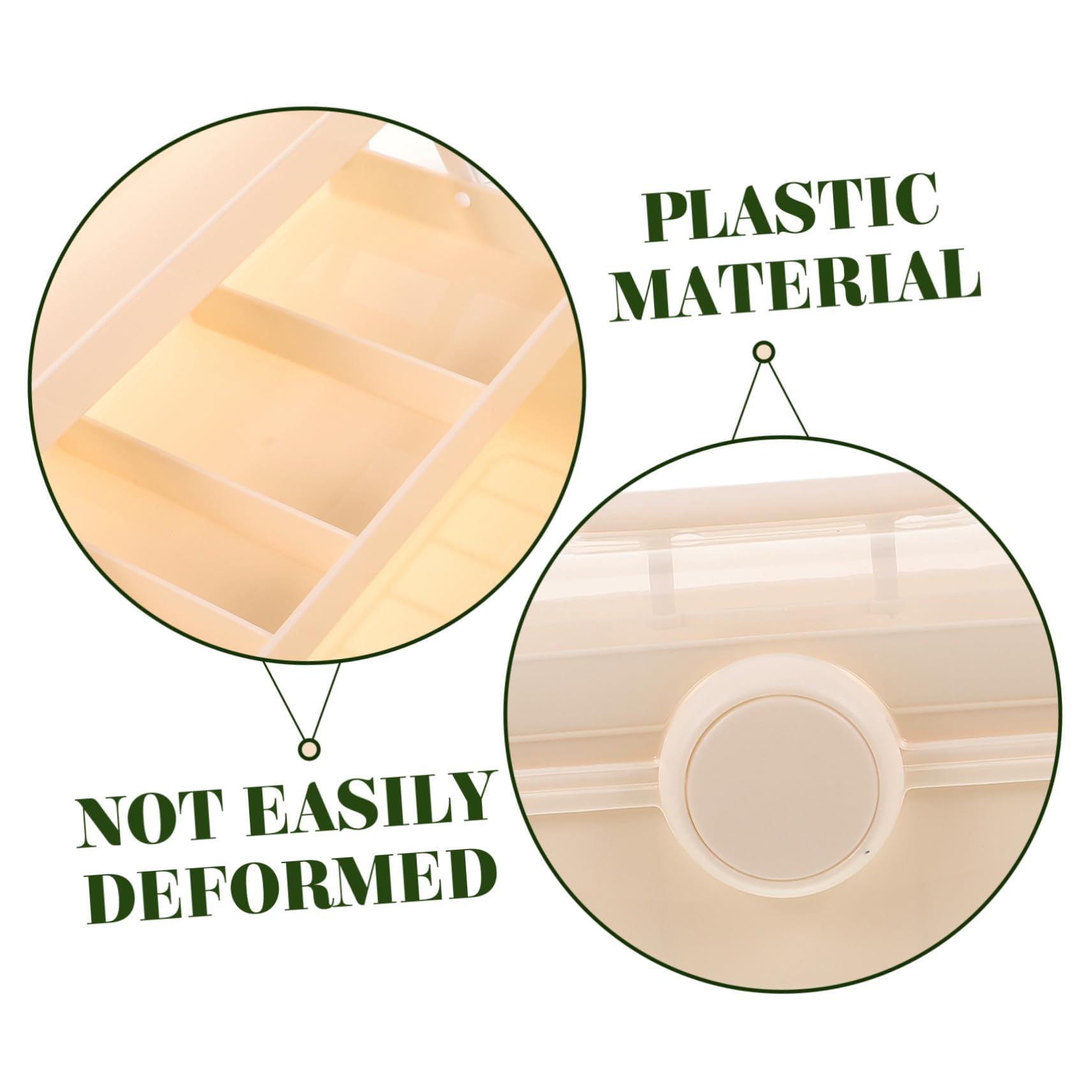 Scatola Porta Oggetti Multiuso in Plastica Coperchio Trasparente, Design Portatile, Grande Capacità per Cosmetici e Gioielli, per Campeggio e Traslochi