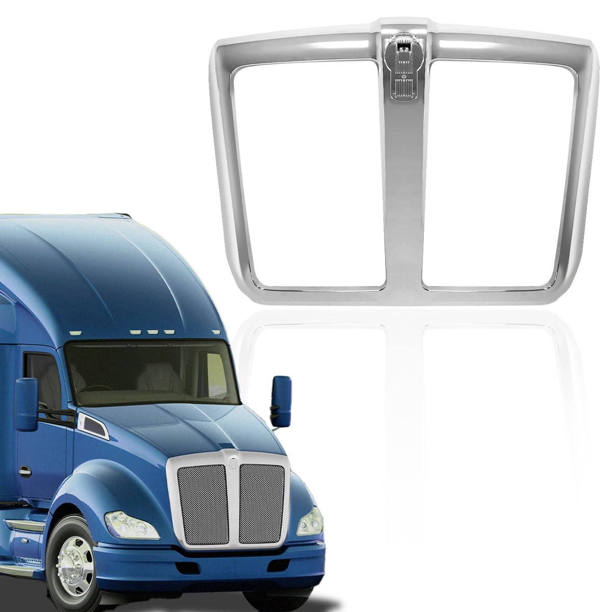 Photo 1 of Sterlix Chrome Grille for Kenworth T680 2015-2022 [Grill Frame] Replacement Kenworth T680 Front Grill (No Mash)