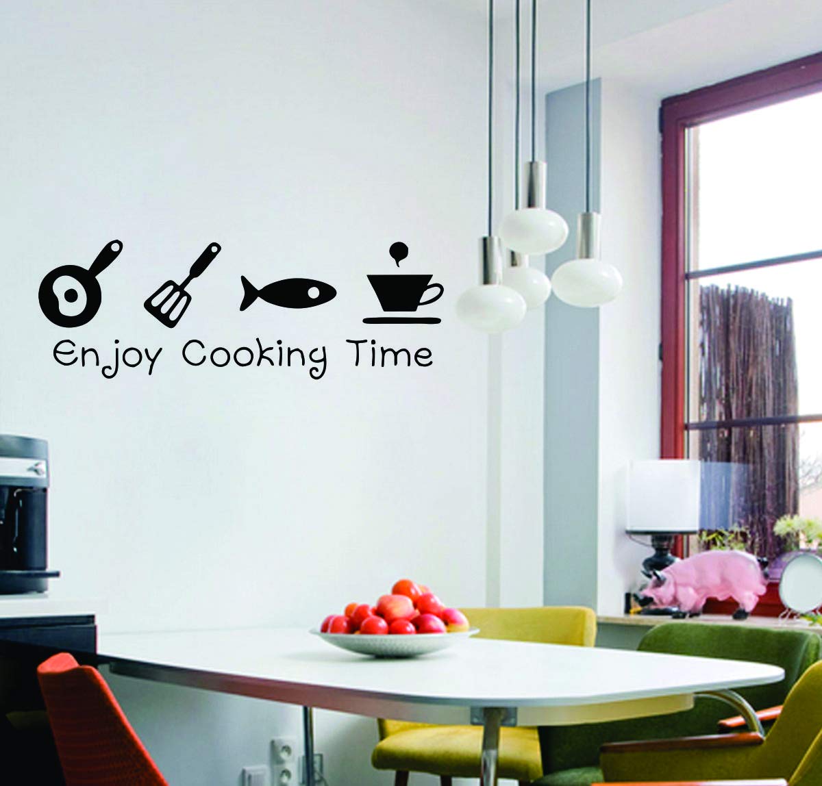 Decor Villa Enjoy Cooking time Kitchen Wall Sticker (67 x 23) Inch