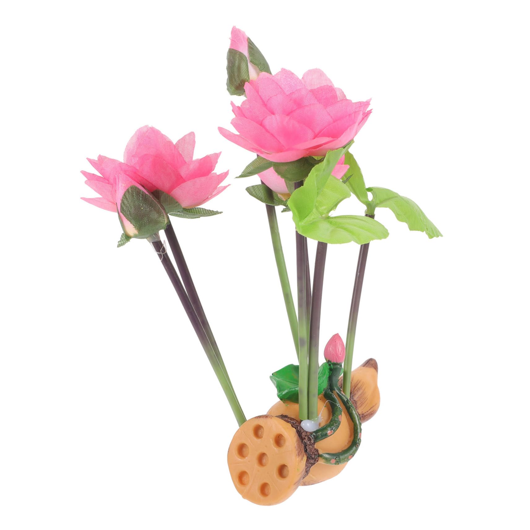 Alipis 4 Pezzi di Fiori per Acquario Decorazioni Acquatiche Piante Finte per Acquario Nascondiglio per Piante da
