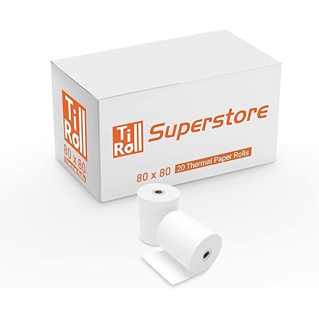 THERMAL PAPER TILL & EPoS ROLLS 80 X 80MM - 20 ROLLS | UK - View #11