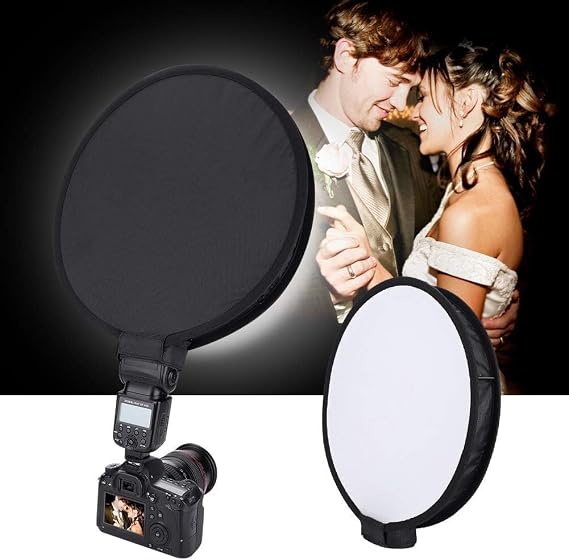 Flash Diffuser, Round Softbox Speedlight Softbox 40cm Portable Flash Diffuser Universal Speedlite Softbox Diffuser for Speedlight Camera Flash Diffuser Diffuser Cap Photography Camera Accessories