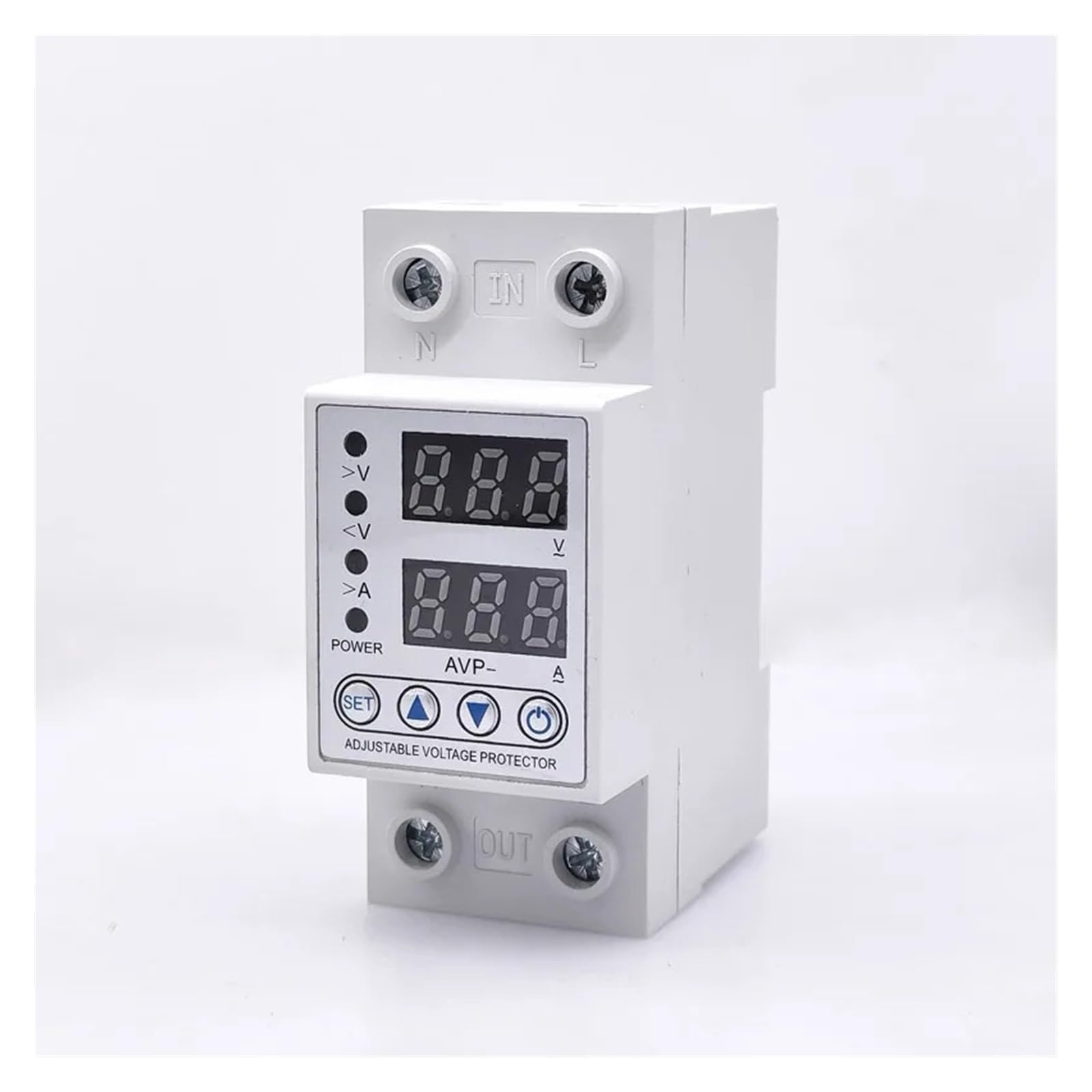 Límite relé ajustable de 40A con pantalla dual para control de sobrecorriente a 230V 7