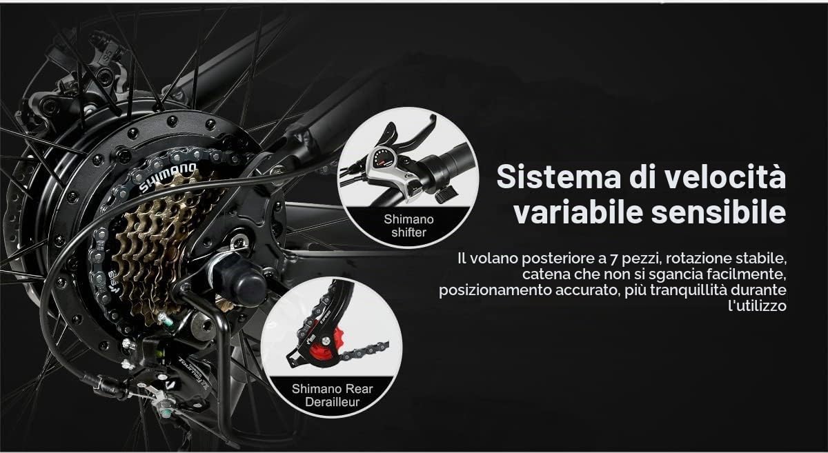 SAMEBIKE LO26-II Mountain Bicicletta Elettrica Adulti Rimovibile 48V14AH Batteria 26 Pollice Pieghevole Biciclette Elettriche con Display LCD Velocità Ebikes