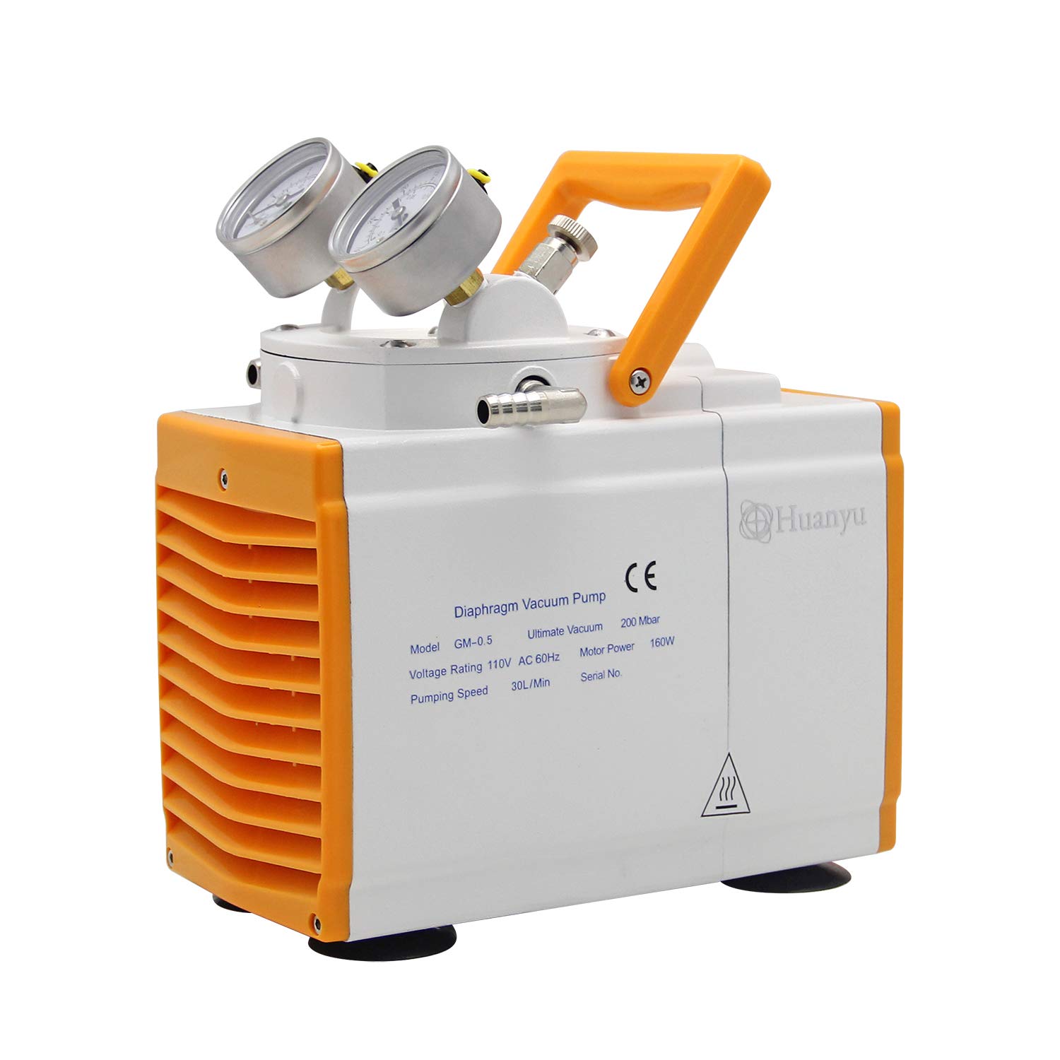 Huanyu Oilless Diaphragm Vacuum Pump Oil Free Anticorrosive Pump Industrial Lab 30L/min (Anticorrosive Type, GM-0.5B(Double Pumps)): Industrial & Scientific