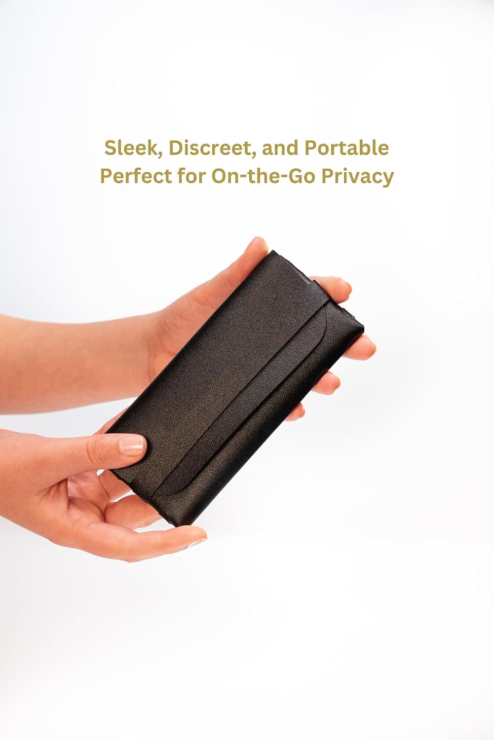 TAMPONCASE Travel Tampon Case, Compact and Discreet Tampon Organizer, Portable Storage Pouch for Feminine Hygeine Products, Ideal for Purse, Gym Bag, or Travel (Black)