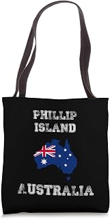 Retro Phillip Island Australia Distressed Australia Flag Tote Bag