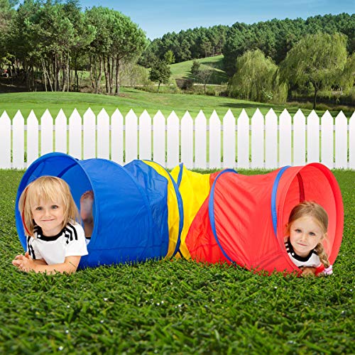 Hey! Play! 80-TK183373 Kids Play Tunnel- 4-Way Pop Up Crawl Through Tent thumb #5