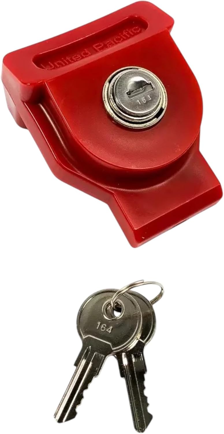 (Set/20) Red Universal Glad Hand Lock with Two Keys (Keyed Alike)