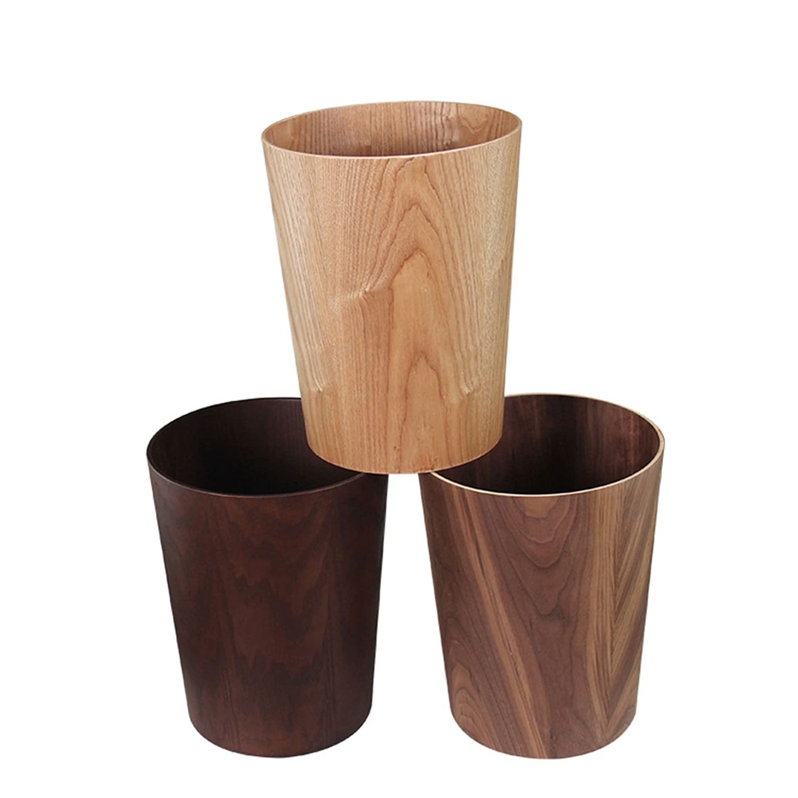 Nordic Prullenbak Houten Vierkant Afvalbasket voor Keuken Badkamer Slaapkamer, Kantoor Home Afvalpapier Basket Natuurlijke Hout Vuilnisbak Zonder deksel, met zakclip