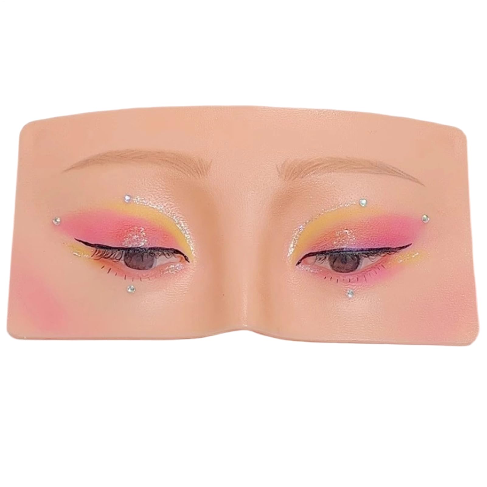 Mannequin pour Le Maquillage des Yeux,Modèle Réaliste Réutilisable pour Le Maquillage,Visage de Mannequin en Silicone pour - pour Extensions de Cils, Fard à Paupières, Sourcils et Cils