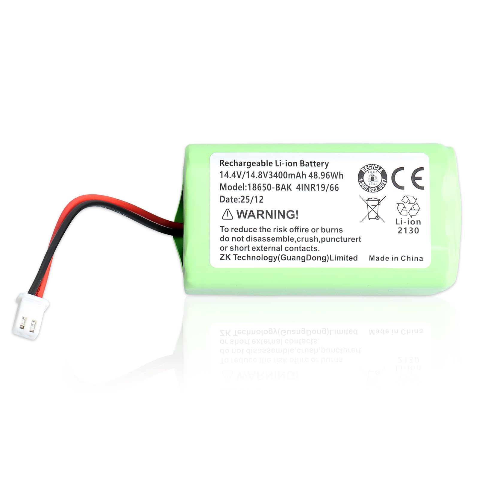 Batería Shark Ion Robot 3400mAh de alta capacidad para ciclos extendidos 7