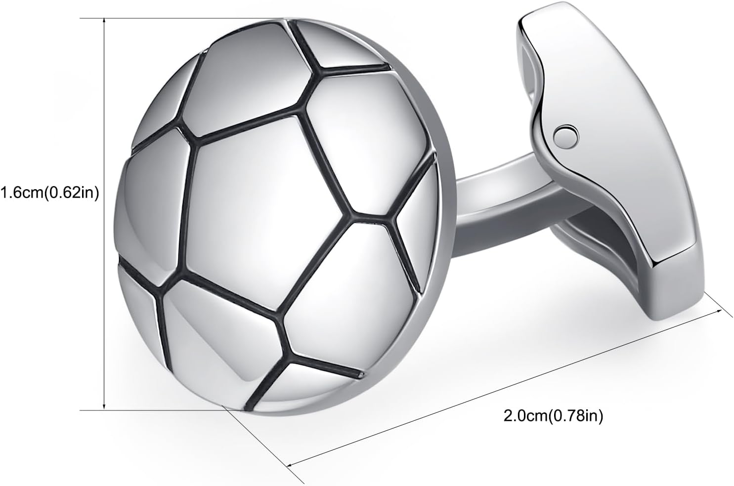 HONEY BEAR Soccer Football Ball Sports Cufflinks for Mens Wedding Blusiness Gift