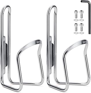USHAKE 2-Pack Bike Water Bottle Cage, Alloy Bicycle Holder Bracket | Rust-proof aluminum 61g · Drilled frame mount · Fits standard bottles · MTB road bike hybrid · Multi-colors available