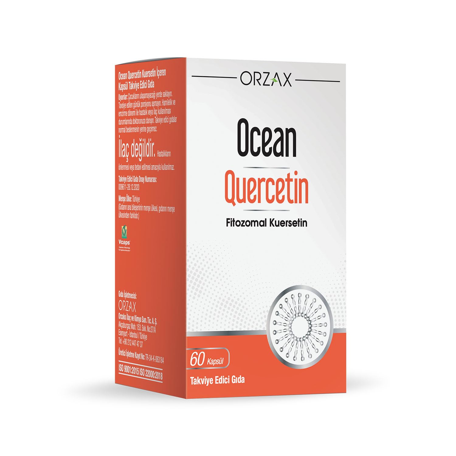 Ocean Quercetin 100 Mg 60 Kapsül Takviye Edici Gıda 76433