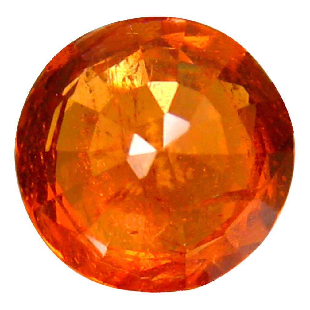 1,61 Karat Rundschliff (7 x 7 mm) Namibian Fanta Orange Spessartine natürlicher loser Edelstein